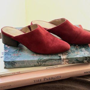 Eileen Fisher Burgundy Suede Mule Size  7